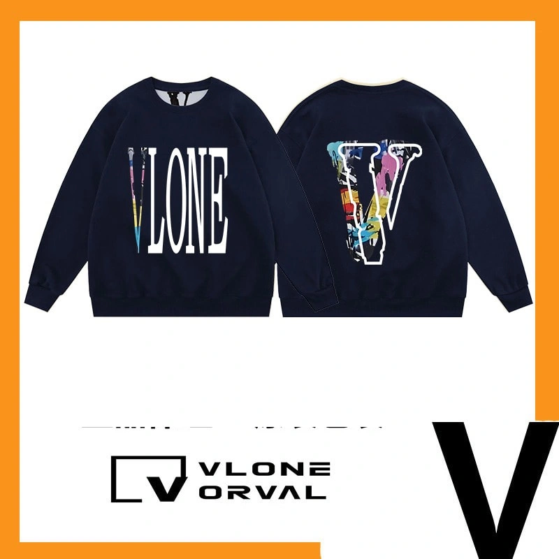 Vlone Orval Palette Graffiti Big V Crewneck Sweatshirt Unisex Print Loose Spring Autumn Style 3