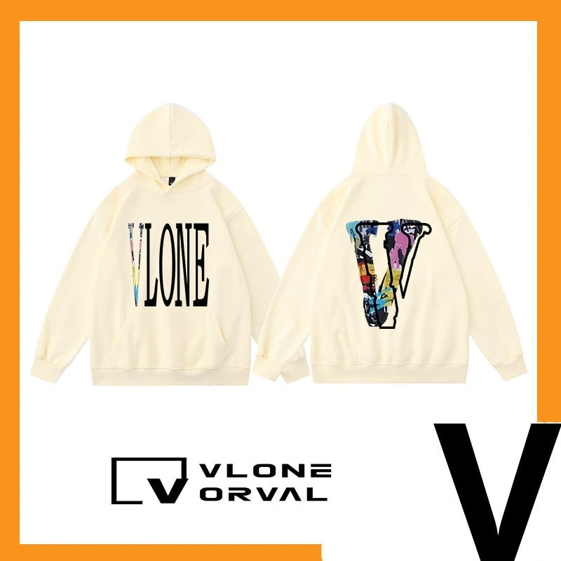 Vlone Orval Palette Graffiti V Hoodie Unisex Casual Print Loose Fit Style 2