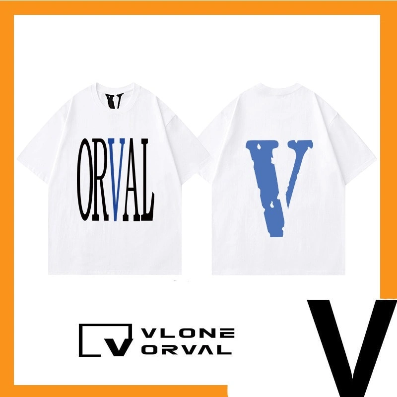 Vlone Orval Rainbow Tie Dye Big V Logo Loose Short Sleeve T-Shirt Couple Trendy Street Summer Style 17