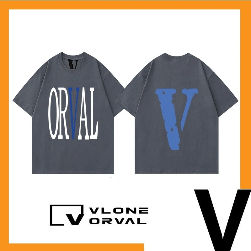 Vlone Orval Rainbow Tie Dye Big V Logo Loose Short Sleeve T-Shirt Couple Trendy Street Summer Style 22