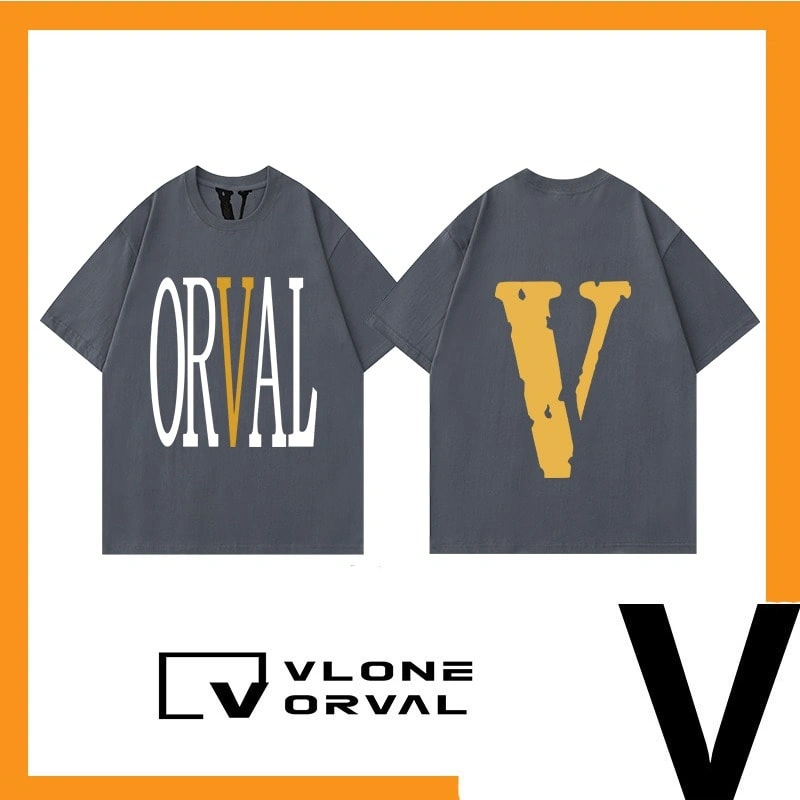 Vlone Orval Rainbow Tie Dye Big V Logo Loose Short Sleeve T-Shirt Couple Trendy Street Summer Style 5