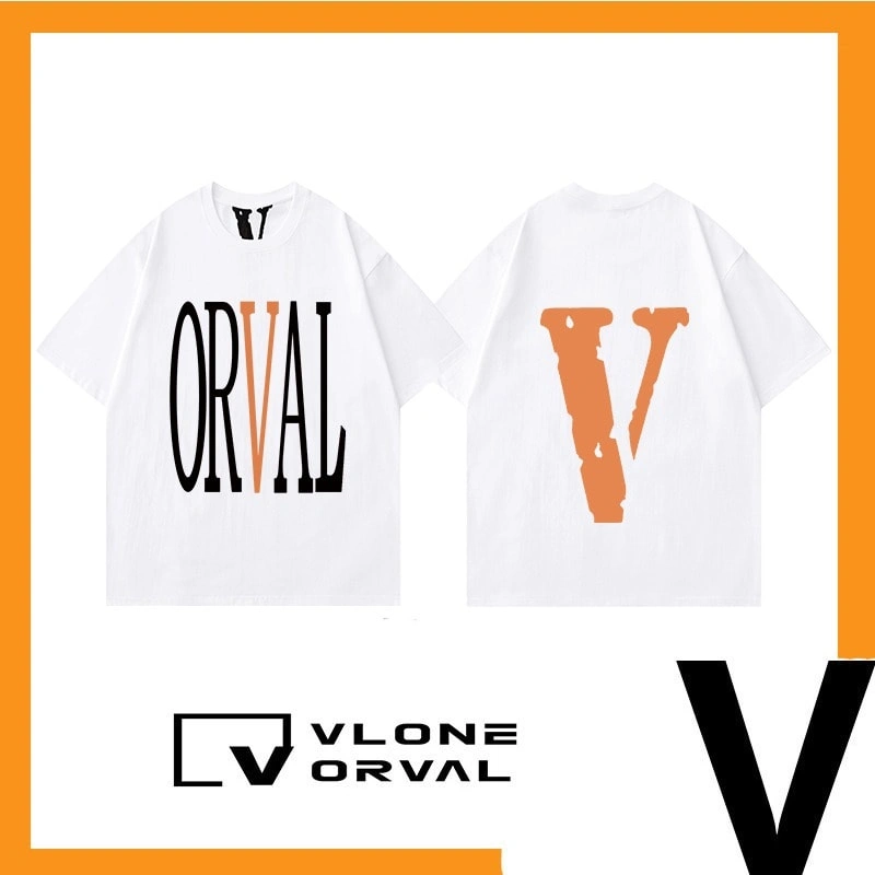 Vlone Orval Rainbow Tie Dye Big V Logo Loose Short Sleeve T-Shirt Couple Trendy Street Summer Style 6
