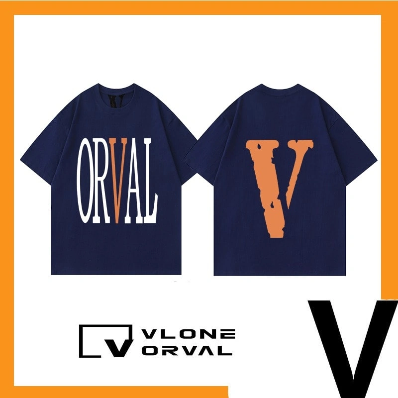 Vlone Orval Rainbow Tie Dye Big V Logo Loose Short Sleeve T-Shirt Couple Trendy Street Summer Style 8