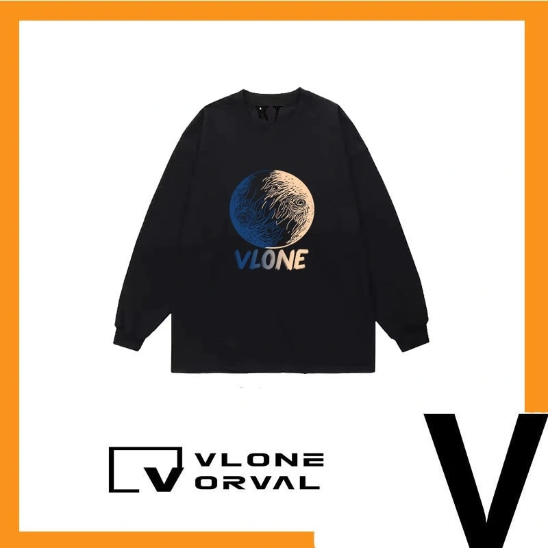 Vlone Orval Round Neck Long Sleeve Print T-Shirt Unisex Casual Style 1