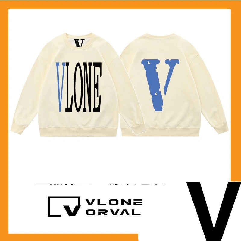 Vlone Orval Solid Big V Sweatshirt Unisex American Trend Crewneck Pullover Autumn Winter Style 14
