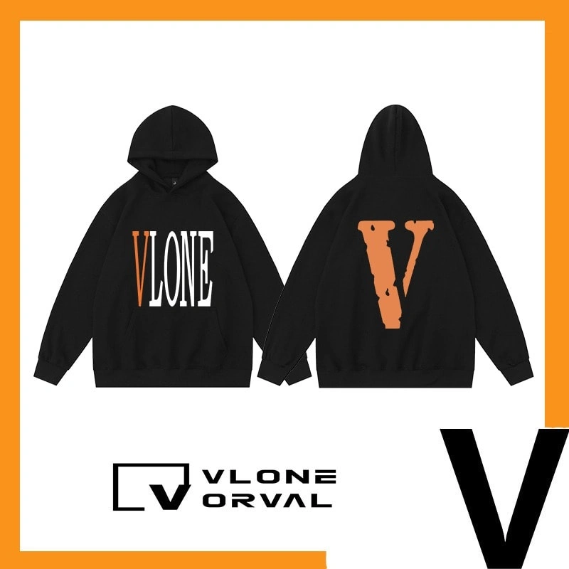 Vlone Orval Solid Color V Hoodie Unisex American Trend Style 4