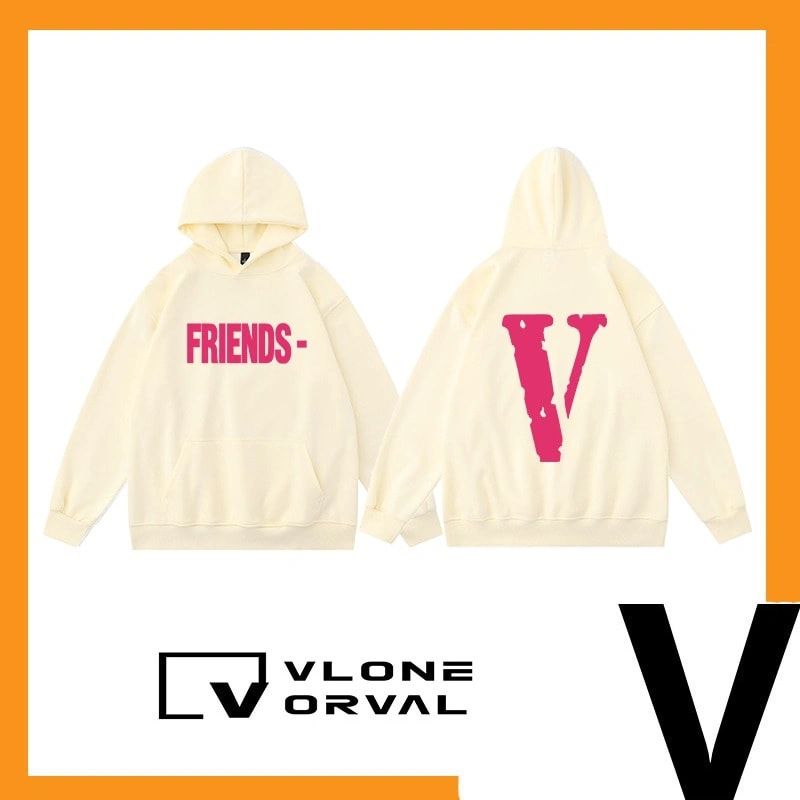 Vlone Orval Solid Color V Hoodie Unisex Style 1