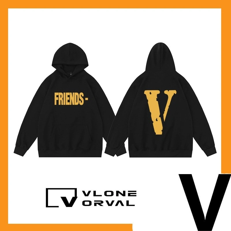 Vlone Orval Solid Color V Hoodie Unisex Style 13