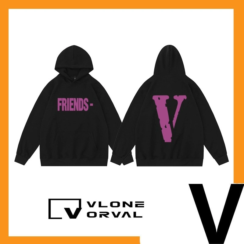 Vlone Orval Solid Color V Hoodie Unisex Style 16