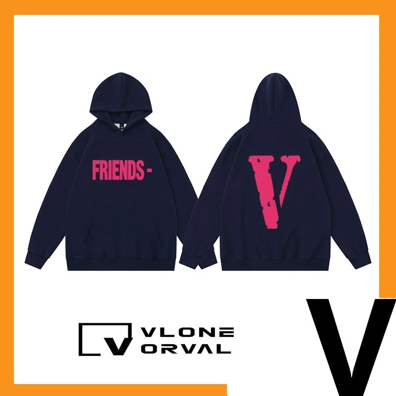Vlone Orval Solid Color V Hoodie Unisex Style 2
