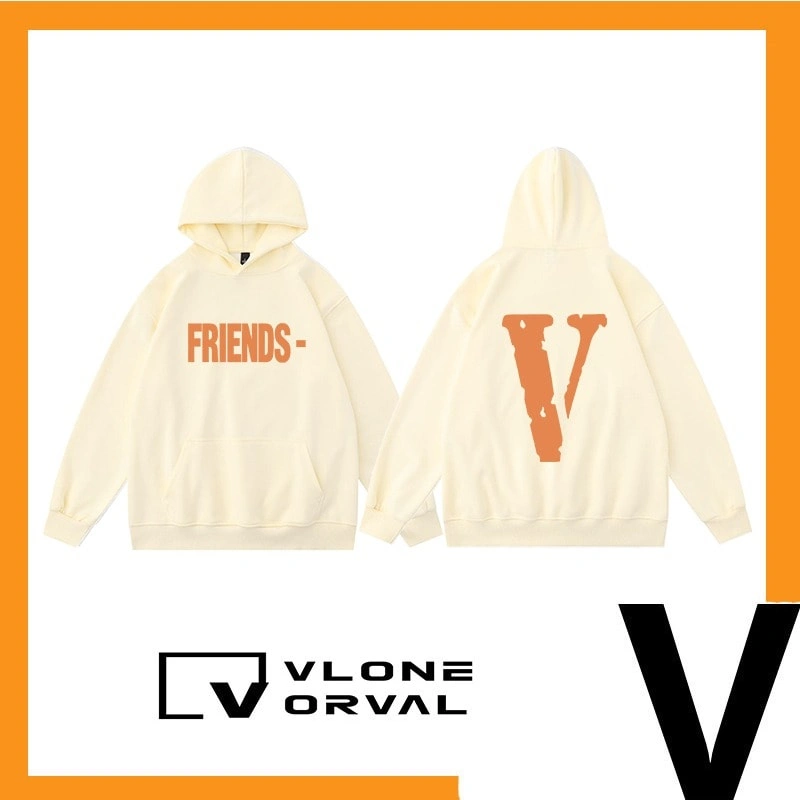 Vlone Orval Solid Color V Hoodie Unisex Style 5