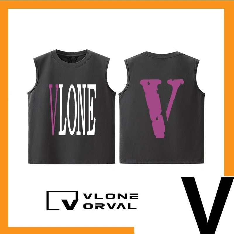 Vlone Orval Solid V American Sleeveless Vest Unisex Casual Sportswear Style 17