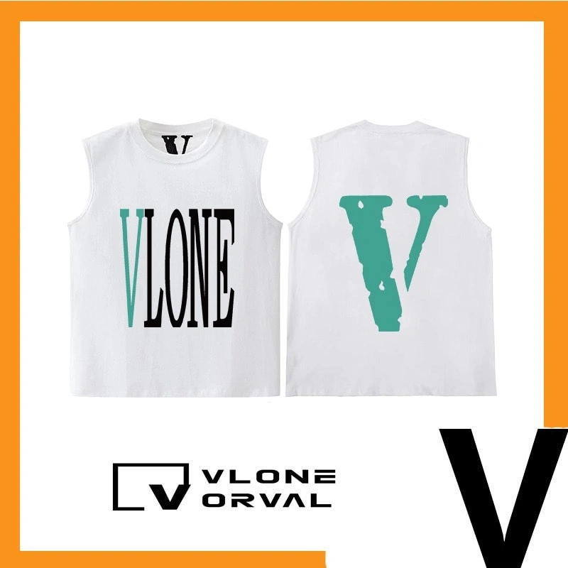 Vlone Orval Solid V American Sleeveless Vest Unisex Casual Sportswear Style 6