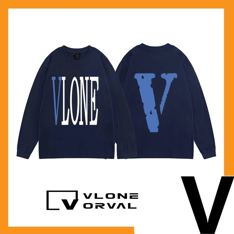 Vlone Orval Solid V Long Tee Unisex Cotton Long Sleeve Streetwear Style 11