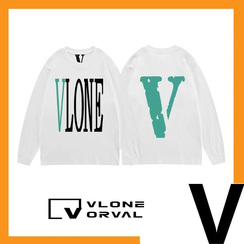 Vlone Orval Solid V Long Tee Unisex Cotton Long Sleeve Streetwear Style 12