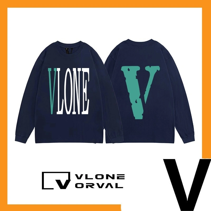 Vlone Orval Solid V Long Tee Unisex Cotton Long Sleeve Streetwear Style 16