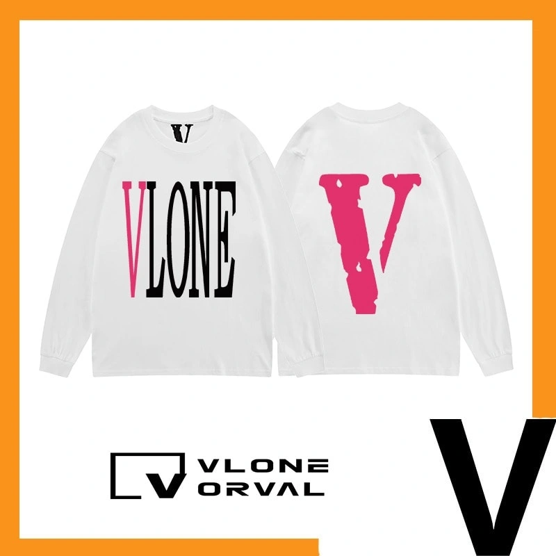 Vlone Orval Solid V Long Tee Unisex Cotton Long Sleeve Streetwear Style 26