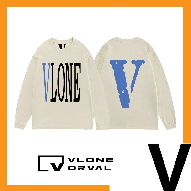 Vlone Orval Solid V Long Tee Unisex Cotton Long Sleeve Streetwear Style 9