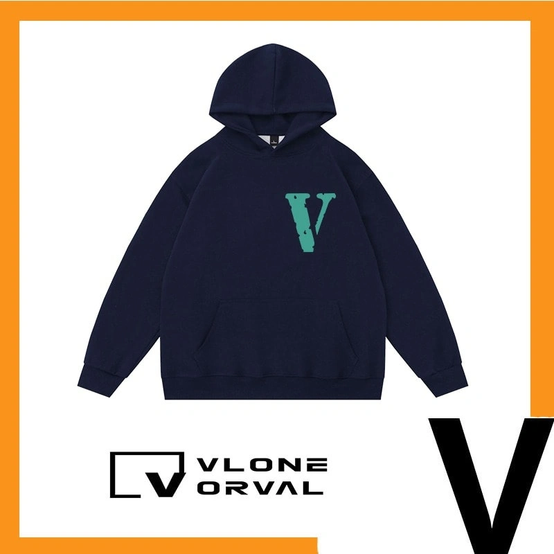 Vlone Orval Solid V Small Letter Hoodie Unisex American Trend Style 11