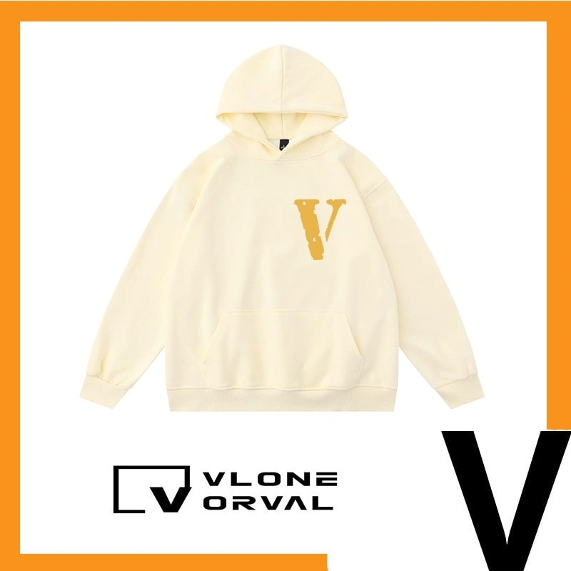 Vlone Orval Solid V Small Letter Hoodie Unisex American Trend Style 14