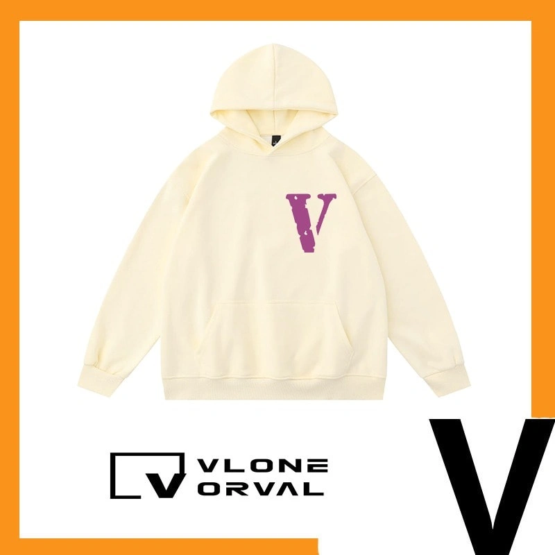 Vlone Orval Solid V Small Letter Hoodie Unisex American Trend Style 17