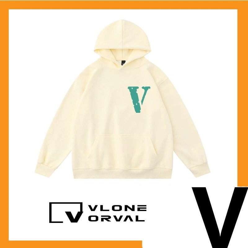 Vlone Orval Solid V Small Letter Hoodie Unisex American Trend Style 9
