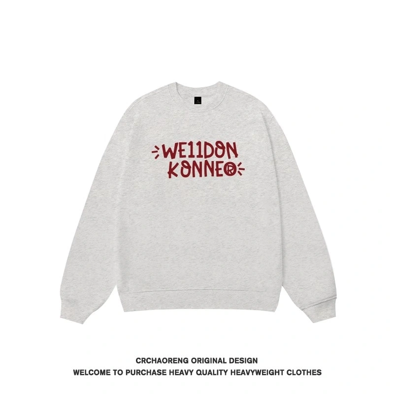 We11done Konne Casual Crew Neck Sweatshirt Men Pure Cottonweight Retro New High end Shirt Style 4