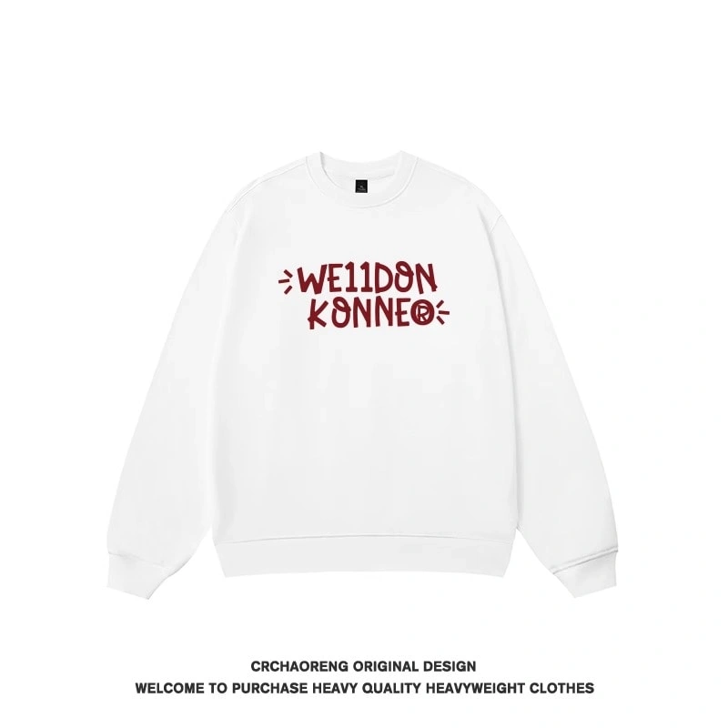 We11done Konne Casual Crew Neck Sweatshirt Men Pure Cottonweight Retro New High end Shirt Style 5