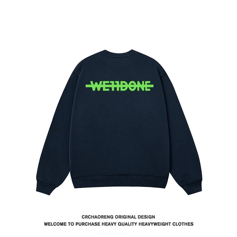 We11done Konne Casual Fashion Inner Long Sleeve Fleece European Trend Crew Neck Sweatshirt Men Style 1