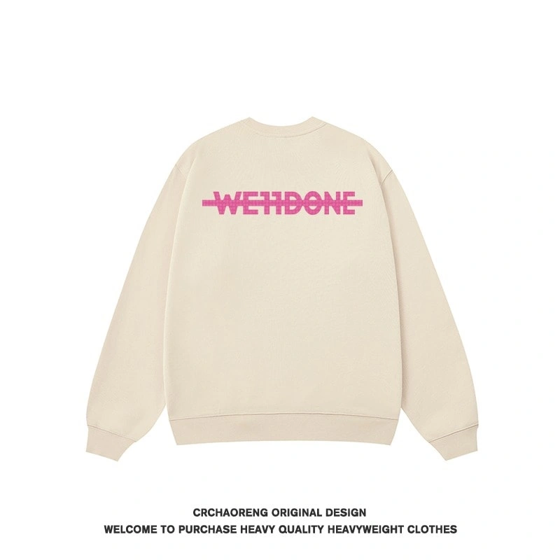 We11done Konne Casual Fashion Inner Long Sleeve Fleece European Trend Crew Neck Sweatshirt Men Style 5