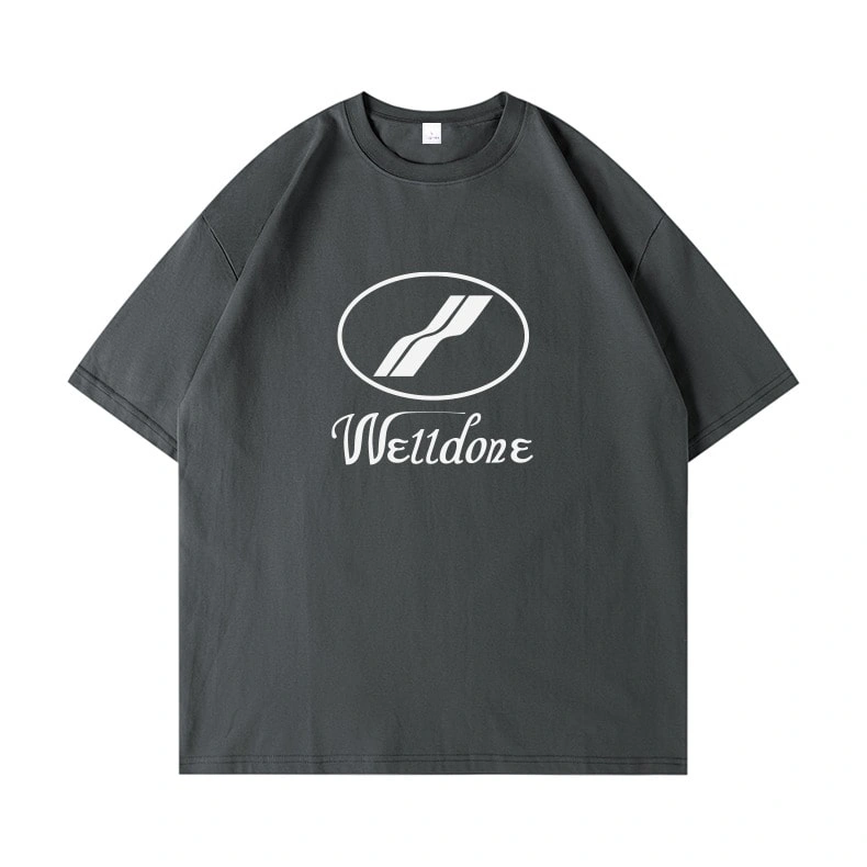 We11done Konne Casual Loose Fashion Short Sleeve T-Shirt Men Street Half Sleeve Top Style 2