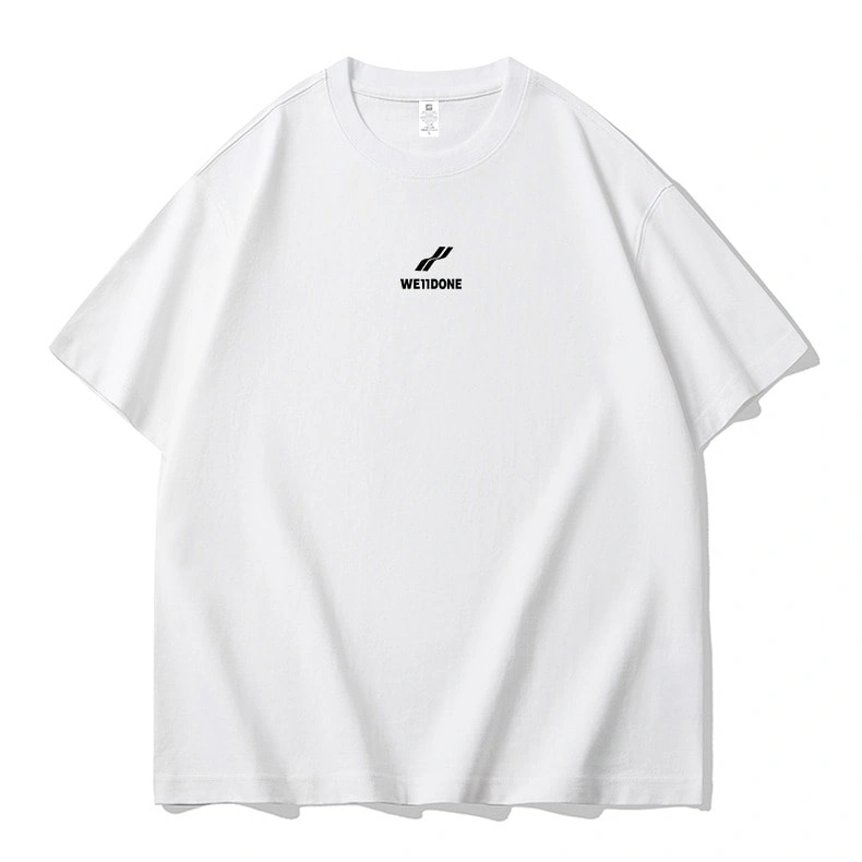 We11done Konne Casual Loose Fashion Short Sleeve T-Shirt Men Street Retro Half Sleeve Top Style 1