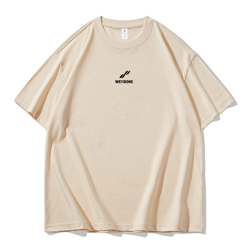 We11done Konne Casual Loose Fashion Short Sleeve T-Shirt Men Street Retro Half Sleeve Top Style 3