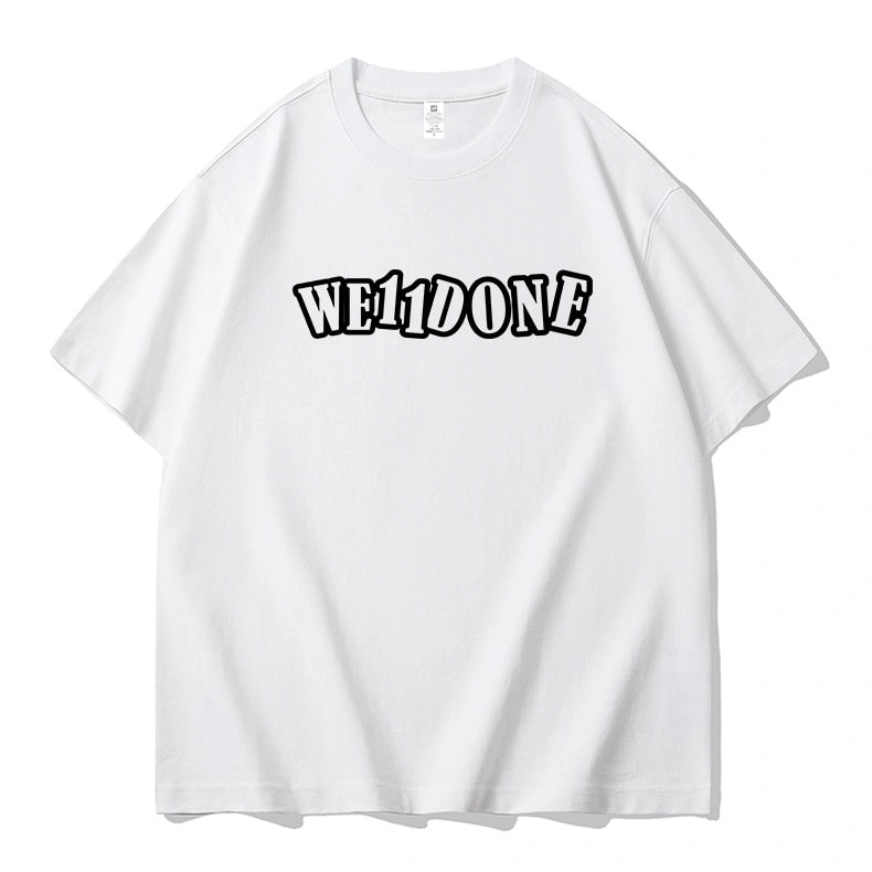 We11done Konne Casual Loose Pure Cotton Short Sleeve T-Shirt Men Niche Trend Brand Half Sleeve Top Style 3