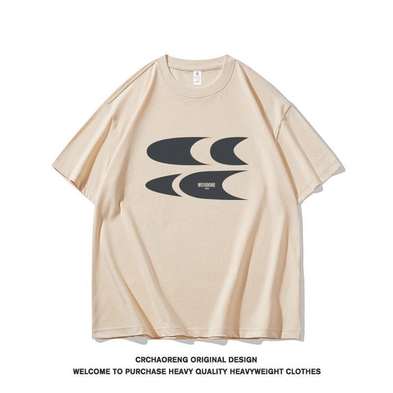 We11done Konne Casual Loose Retro Short Sleeve T-Shirt Men Fashion Versatile Half Sleeve Top Style 4