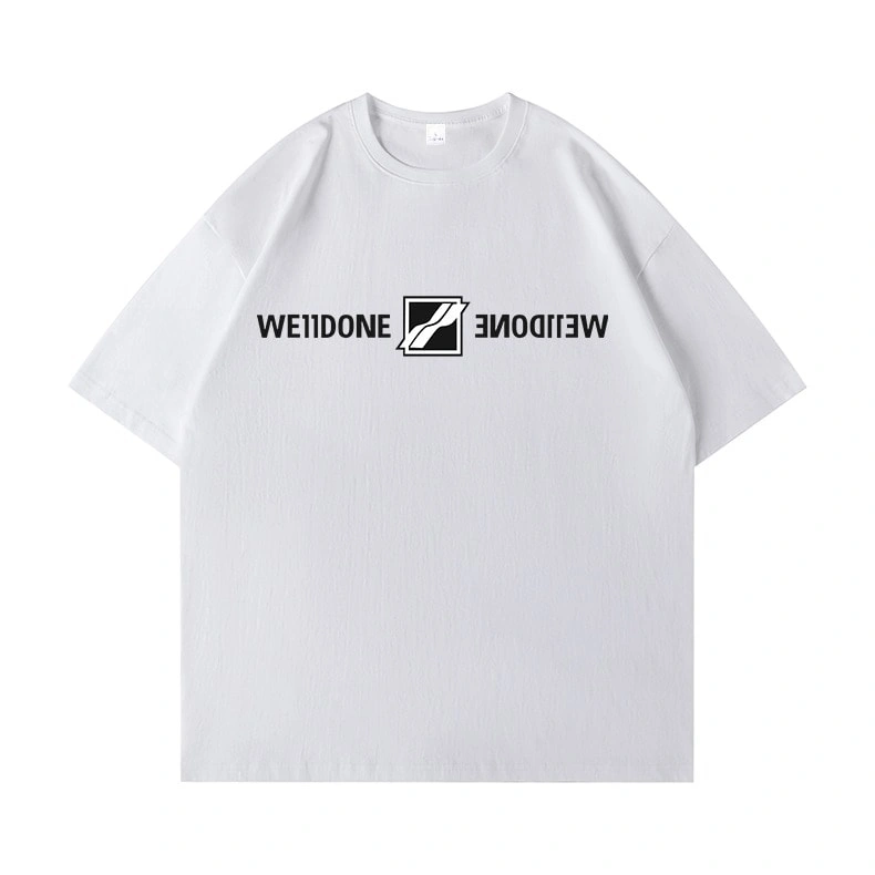 We11done Konne Casual Loose Short Sleeve T-Shirt Men New Simple Versatile Half Sleeve Top Style 1