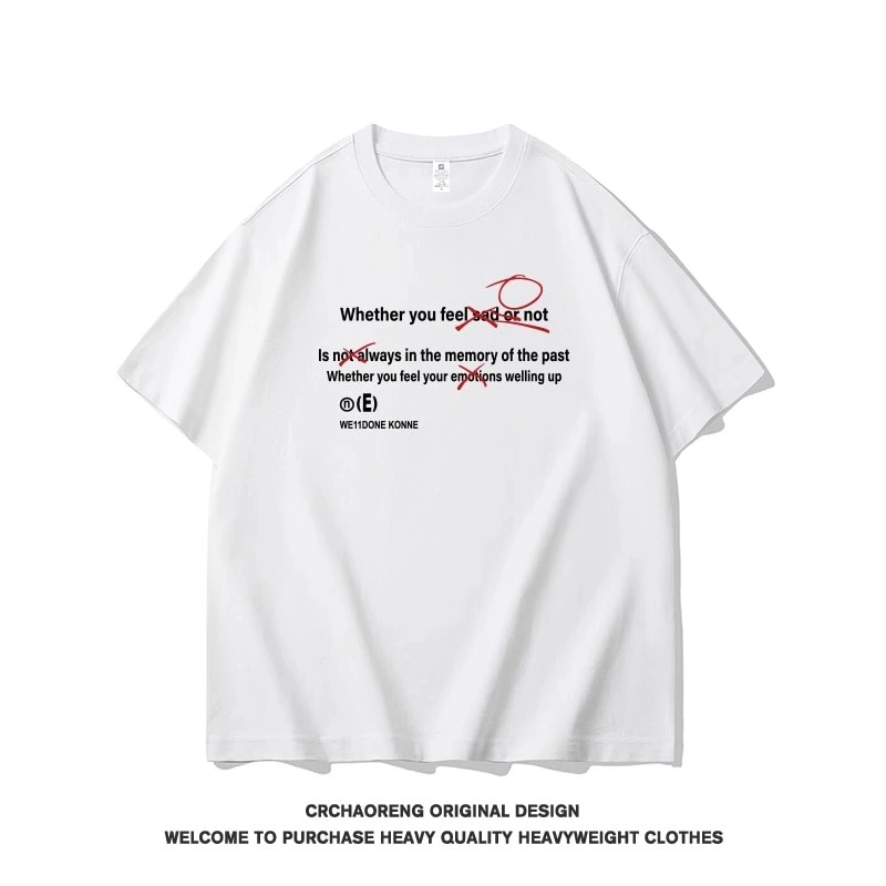 We11done Konne Casual Loose Simple Versatile Short Sleeve Top Korean Retro High Street T-Shirt Men Style 3