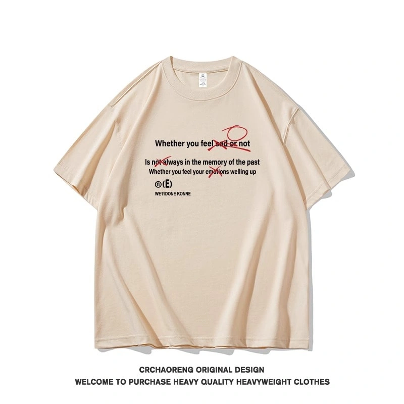 We11done Konne Casual Loose Simple Versatile Short Sleeve Top Korean Retro High Street T-Shirt Men Style 4