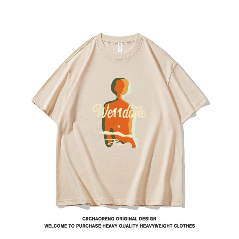 We11done Konne Casual Loose Top T-Shirt Retro Street Crew Neck Short Sleeve Men Style 4