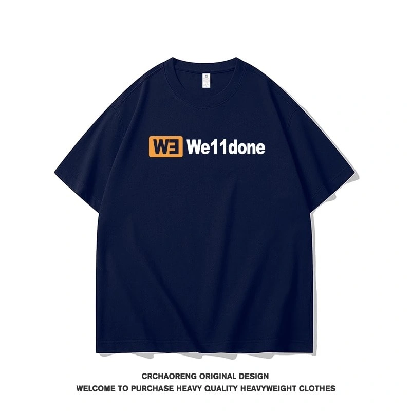 We11done Konne Casual Loose Versatile Crew Neck Short Sleeve Top Retro Street T-Shirt Men Style 2