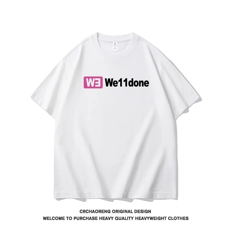 We11done Konne Casual Loose Versatile Crew Neck Short Sleeve Top Retro Street T-Shirt Men Style 3