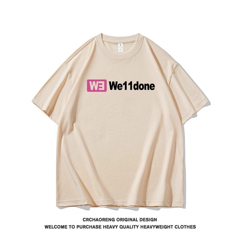 We11done Konne Casual Loose Versatile Crew Neck Short Sleeve Top Retro Street T-Shirt Men Style 4