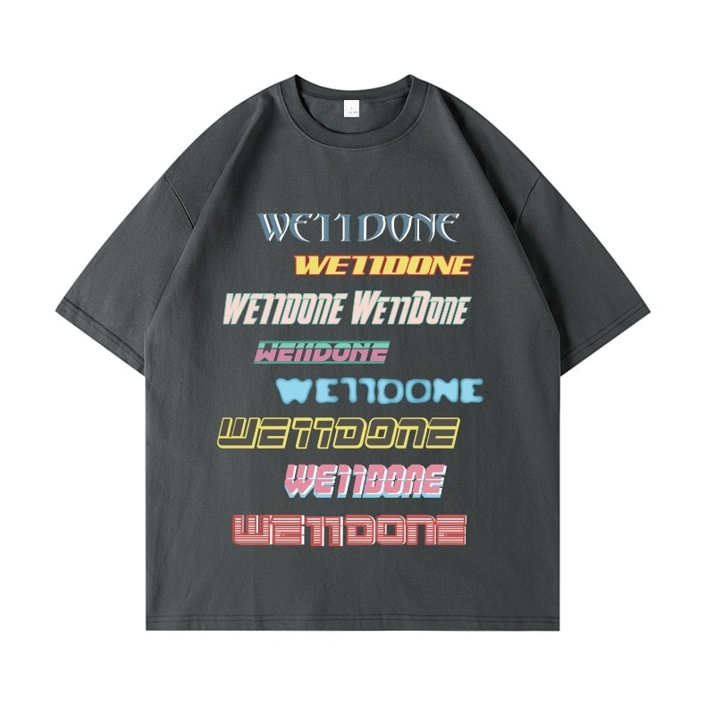 We11done Konne Crew Neck Pure Cotton Half Sleeve Top New Casual Loose Short Sleeve T-Shirt Men Style 2