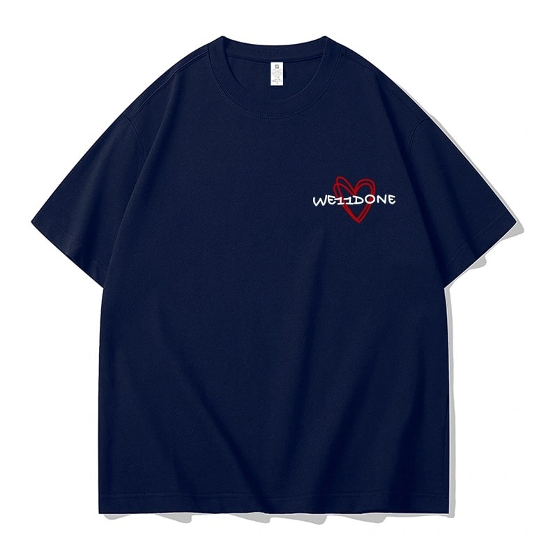 We11done Konne Crew Neck Pure Cotton Short Sleeve T-Shirt Men Casual Loose Simple Half Sleeve Top Style 4