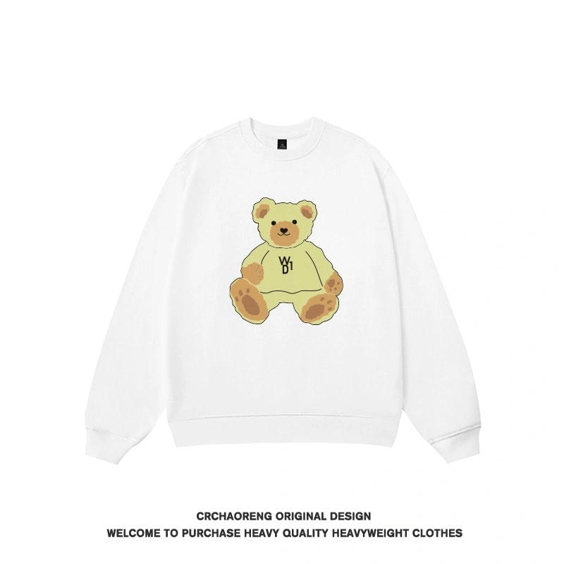 We11done Konne Crew Neck Sweatshirt Men 2024 Bear Trend Brand Fleece Shirt Style 3