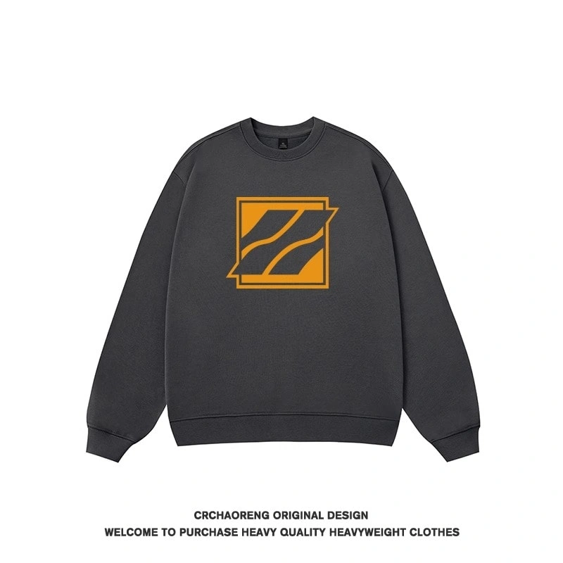 We11done Konne Crew Neck Sweatshirt Men 2024 Couple Loose Casual Fleece Thick Shirt Style 2