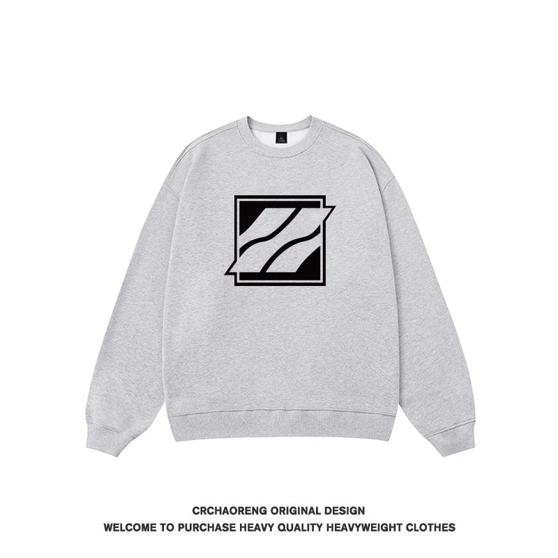 We11done Konne Crew Neck Sweatshirt Men 2024 Couple Loose Casual Fleece Thick Shirt Style 3