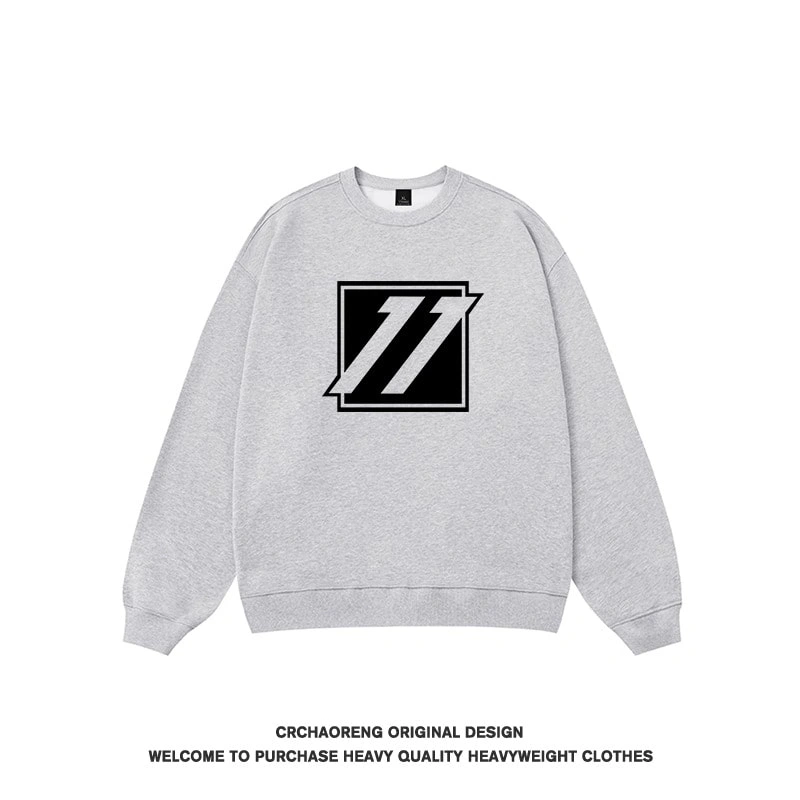 We11done Konne Crew Neck Sweatshirt Men 2024 Loose Fleece Trend Brand Couple Shirt Style 3