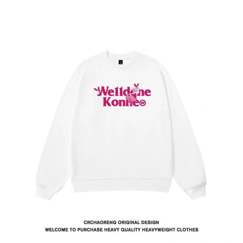 We11done Konne Crew Neck Sweatshirt Men 2024 New Pure Cottonweight Fleece Loose Shirt Trend Style 3