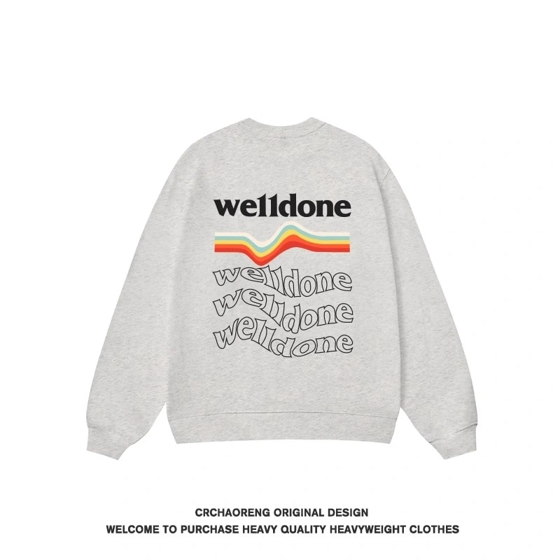 We11done Konne Crew Neck Sweatshirt Men New Versatile Niche Pure Cottonweight Long Sleeve Top Style 5